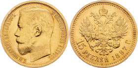 Russia, 15 Rubles 1897