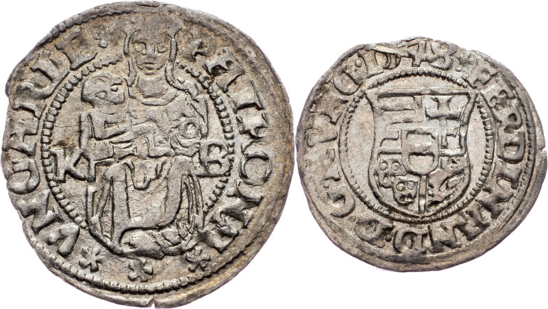 Ferdinand I., Denar 1548, KB, Kremnitz Ferdinand I., Denar 1548, KB, Kremnitz, A...