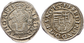 Ferdinand I., Denar 1551, KB, Kremnitz