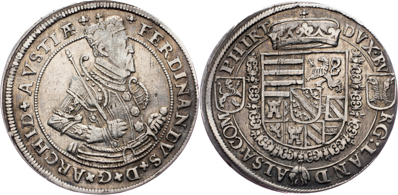 Archduke Ferdinand, 1 Thaler 1564-1595, Ensisheim Archduke Ferdinand, 1 Thaler 1...