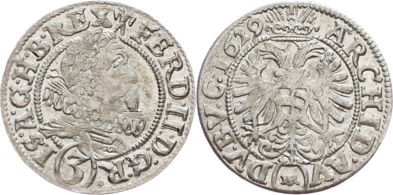 Ferdinand II., 3 Kreuzer 1629, HR, Breslau Ferdinand II., 3 Kreuzer 1629, HR, Br...
