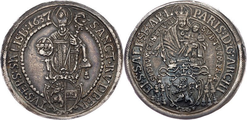 Salzburg, 1 Thaler 1637 Salzburg, 1 Thaler 1637, 28,803 g, Ag|toned; VF

Grade...