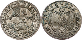Archduke Ferdinand, 3 Kreuzer 1643, Hall