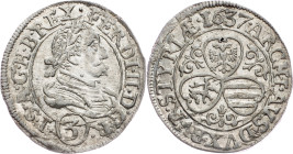 Ferdinand III., 3 Kreuzer 1637, Graz