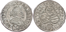 Ferdinand III., 3 Kreuzer 1638, Graz
