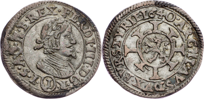 Ferdinand III., 1 Kreuzer 1640, Graz Ferdinand III., 1 Kreuzer 1640, Graz, Ag|to...