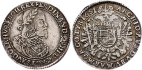 Ferdinand III., 1/2 Thaler 1651, KB, Kremnitz