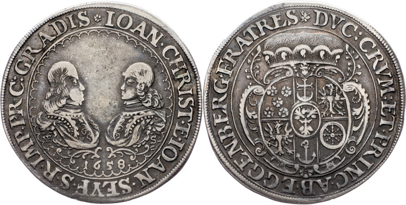Eggenberg, Johann Christian und Johann Seyfried, 1 Thaler 1658, Krumau Eggenberg...