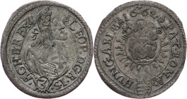 Leopold I., 3 Kreuzer 1662, KB, Kremnitz