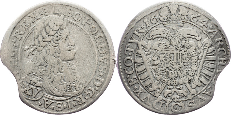 Leopold I., 15 Kreuzer 1664, Vienna Leopold I., 15 Kreuzer 1664, Vienna, Ag|flan...
