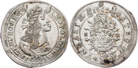 Leopold I., 15 Kreuzer 1665, KB, Kremnitz