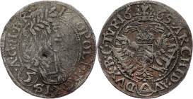 Leopold I., 3 Kreuzer 1665, Neuburg