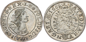 Leopold I., 6 Kreuzer 1669, KB, Kremnitz