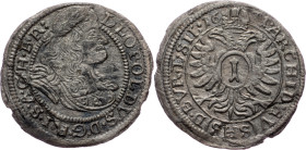 Leopold I., 1 Kreuzer 1671, SHS, Breslau