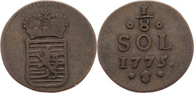 Luxembourg, 1/8 Sols 1775, Brussels