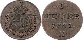 Leopold II., 1 Heller 1791, H