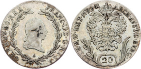 Franz I. (II.), 20 Kreuzer 1792, B, Kremnitz