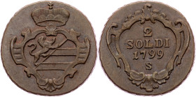 Franz I. (II.), 2 Soldi 1799, S, Smolnik