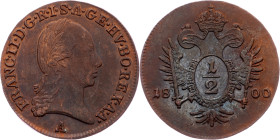 Franz I. (II.), 1/2 Kreuzer 1800, A, Vienna