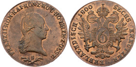 Franz I. (II.), 6 Kreuzer 1800, S, Smolnik