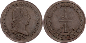 Franz I. (II.), 1/4 Kreuzer 1812, B, Kremnitz