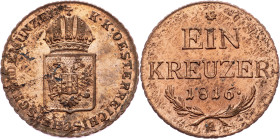 Franz I. (II.), Ein Kreuzer 1816, A, Vienna