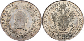 Franz I. (II.), 20 Kreuzer 1824, A, Vienna