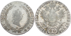 Franz I. (II.), 20 Kreuzer 1828, B, Kremnitz