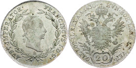 Franz I. (II.), 20 Kreuzer 1830, B, Kremnitz