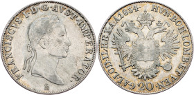 Franz I. (II.), 20 Kreuzer 1834, B, Kremnitz