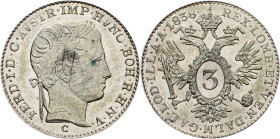 Ferdinand V., 3 Kreuzer 1838, C, Prague