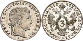 Ferdinand V., 3 Kreuzer 1840, A, Vienna