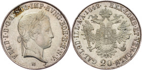 Ferdinand V., 20 Kreuzer 1842, M, Milan