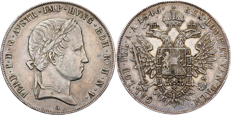 Ferdinand V., 1 Thaler 1846, A, Vienna Ferdinand V., 1 Thaler 1846, A, Vienna, A...