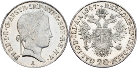 Ferdinand V., 20 Kreuzer 1847, A, Vienna