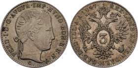 Ferdinand V., 3 Kreuzer 1847, C, Prague