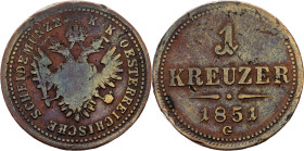 Franz Joseph I., 1 Kreuzer 1851, G