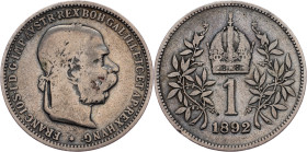 Franz Joseph I., 1 Krone 1892, Vienna