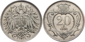 Franz Joseph I., 20 Heller 1892, Vienna