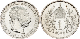 Franz Joseph I., 1 Krone 1893, Vienna