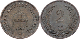 Franz Joseph I., 2 Fillér 1897, KB, Kremnitz