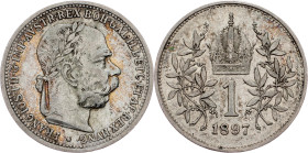 Franz Joseph I., 1 Krone 1897, Vienna