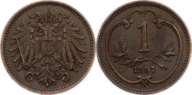 Franz Joseph I., 1 Heller 1897, Vienna