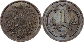 Franz Joseph I., 1 Heller 1899, Vienna