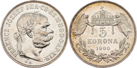 Franz Joseph I., 5 Korona 1900, KB, Kremnitz