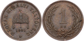 Franz Joseph I., 1 Filler 1901, KB, Kremnitz