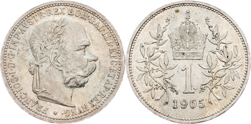 Franz Joseph I., 1 Krone 1905, Vienna Franz Joseph I., 1 Krone 1905, Vienna, Ag|...