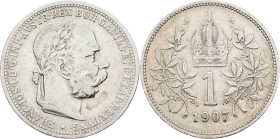 Franz Joseph I., 1 Krone 1907, Vienna