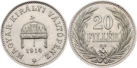 Franz Joseph I., 20 Filler 1914, KB, Kremnitz