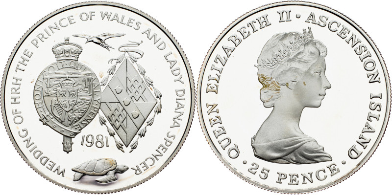 Ascension Island, 25 Pence 1981 Ascension Island, 25 Pence 1981, 28,28 g, Ag (92...
